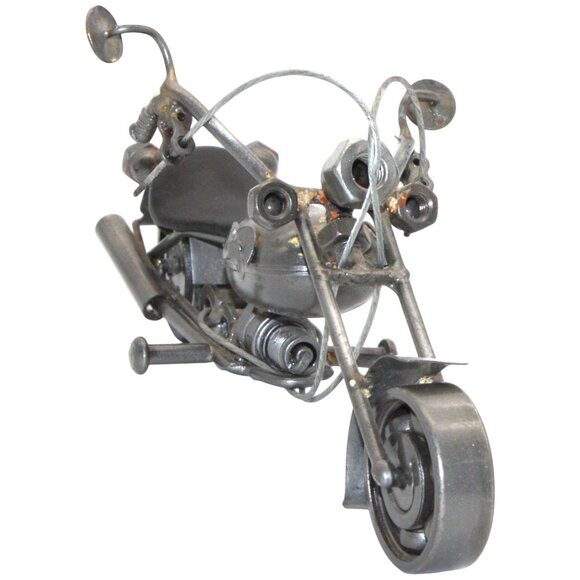 Vintage Handmade Metal Chopper Motorcycle Model Decor - Picture 2 of 6